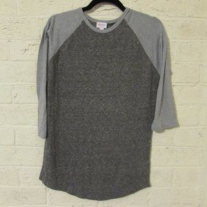 Gray LuLaRoe 3/4 Sleeve Shirt Size S